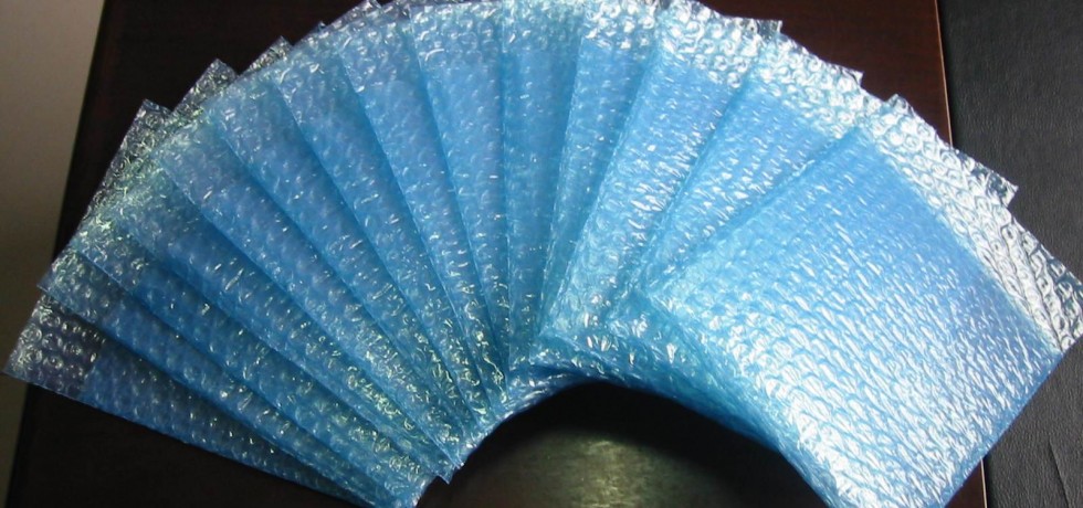 blue anti-static bubble bag