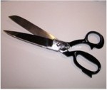 TAILOR SHEARS BLACK HANDLE 25CM