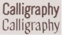 Calligraphy effect