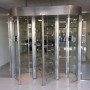 CYCLONE DOUBLE FH GLASS TURNSTILE WITH PEDESTRIAN GATE