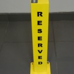RESERVED PARKING POST - PHOTO