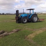 Lay a lawn truck
